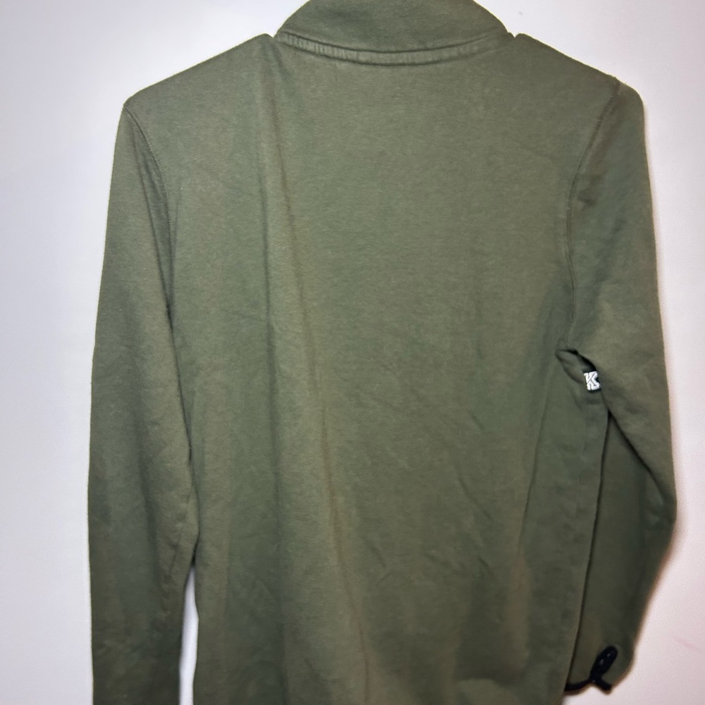PINK Victoria's Secret Olive Green Zip Pullover - Picture 4 of 6